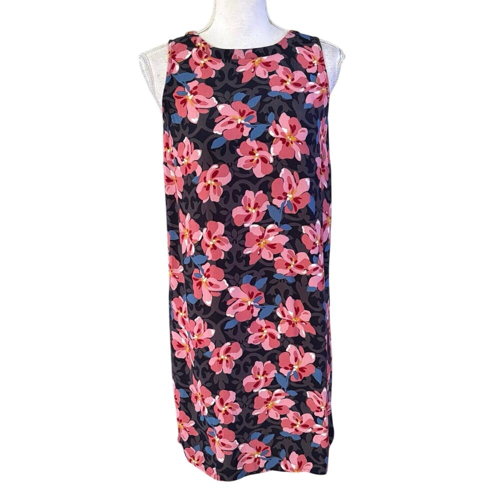 LOFT Size S Floral Print Sleeveless Shift Dress Spring Summer